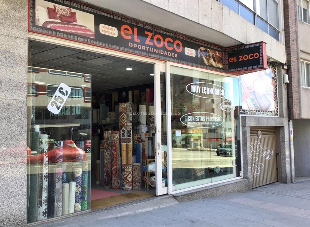 Fachada de la tienda El Zoco Alfombras en Vigo